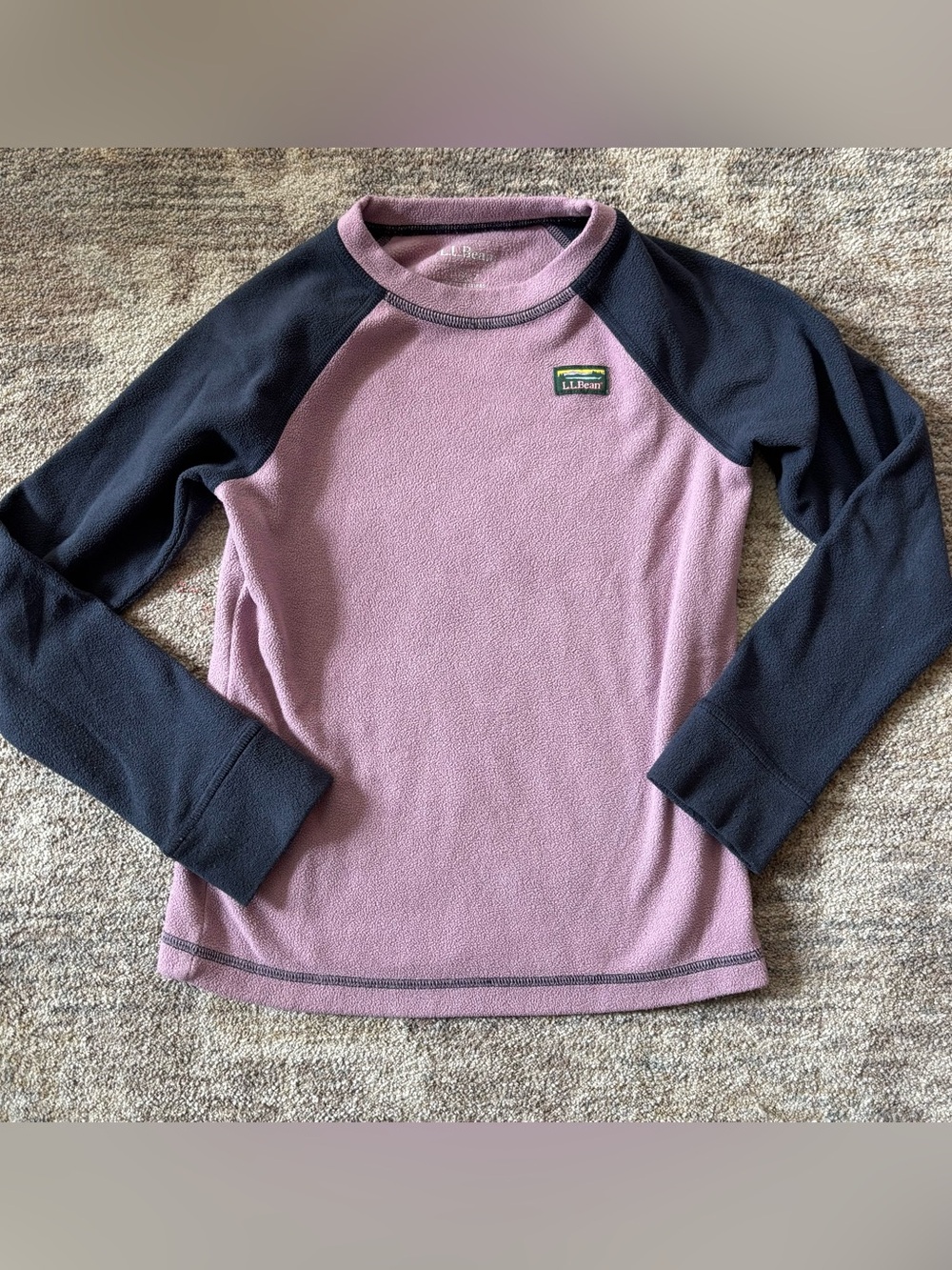 L.L. Bean Kids' Two-Tone Fleece Top - Mauve